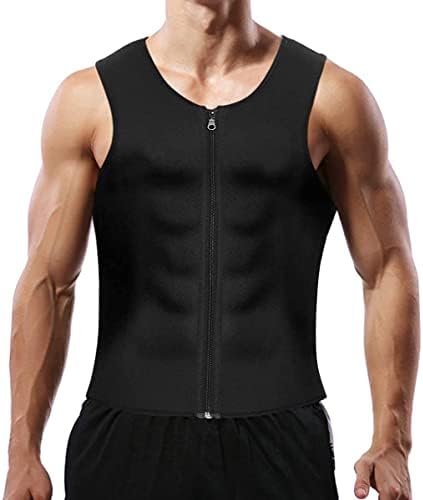 Offer max Men Sauna Sweat Vest Weight Loss Waist Trainer Vest