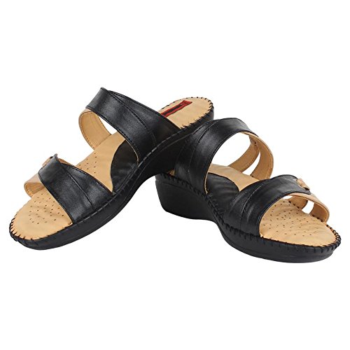 1 walk doctor sole orthotpedics leather casual footwear for women-beige::black