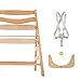 hauck Alpha+ Grow Along Solid Beechwood Highchair with Adjustable Seat, 5 Point Safety Harness, and Bumper Bar for Infants and Toddlers, Natural