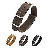 CIVO Watch Band Genuine Crazy Horse Leather Watch Bands NATO Zulu Military Swiss G10 Style Watch Strap 20mm 22mm