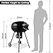 Portable Charcoal Grill 22 Inch BBQ Charcoal Barbeque Grill Outdoor Grills Smoker Heat Control Round Standing Kettle Grill Tailgating Grilling Patio Backyard Camping Steel Cooking Grate Go-anywhere