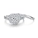 Newshe Jewellery Wedding Engagement Ring Set AAAAA Cz 925 Sterling Silver 2Ct Round Created Blue Sapphire White Size 4-13