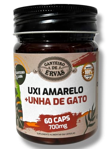 Suplemento Uxi Amarelo e Unha de Gato 700mg 60 Cápsulas Equilíbrio e Bem Estar Feminino