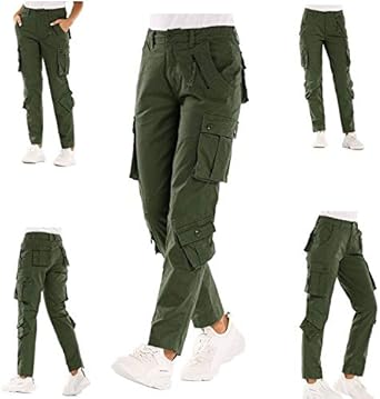 mosingle Womens Combat Camo Cargo Trousers Camouflage Army Military Tactical Work Pants