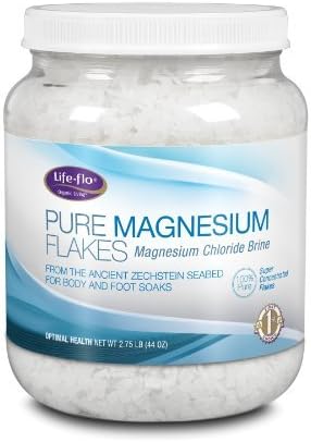 Pure Magnesium Flakes, Magnesium Chloride Brine, 2.75 lb (44 oz) by Life Flo Health