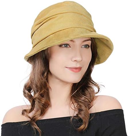 Vintage Cloche Bucket Hat Packable Ladies Derby Party Floppy Winter 1920S Vintage Cloche Bucket Hat Packable Ladies Church  main image 4