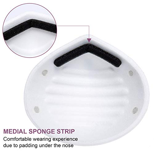 N95 Disposable Dust Masks, NIOSH-Certified Particulate Respirator For Construction, Emergency Kits, DIY, Home Use, Woodworking & more(30 Pack) - Thumbnail 2