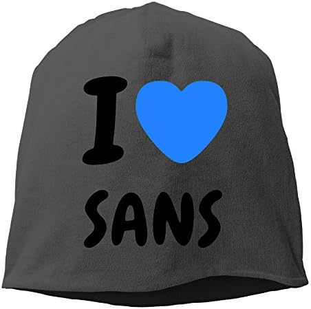 YUVIA I Love Sans Men's&Women's Patch Beanie SkatingDeepHeather Hat For Autumn And Winter