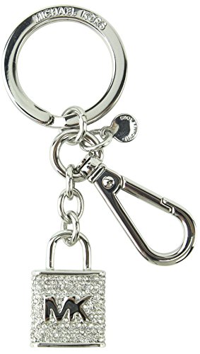 Michael Kors Pave Lock and Key FOB Key Chain in Silver 2903