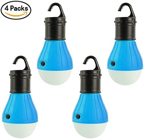 LED Tent Light Emergency Light Camping Lantern Lamp Battery Powered Waterproof Portable Bulb Outdoor Equipment for Hiking Fishing Camping in Blue