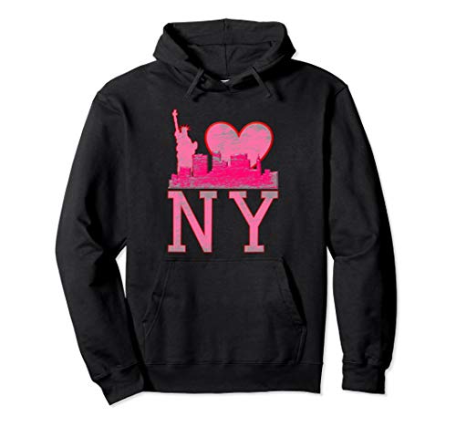 I Love NY New York, Pink Heart, Liberty, Distressed, Women