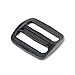 DYZD Multi-size Straps Webbing Slide Triglides Slide Plastic Slide Buckle for Backpack Bag (32 mm,Black)