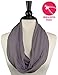 Solid Color Grey Infinity Scarves for Womens Fashion Scarf Zipper Pocket - Pop Fashion