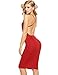Meaneor Women's Sexy Bodycon Evening Skirt Stretch Party Bandage Mini Dress Red/S