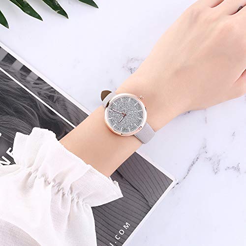 OWMEOT⌚Women's Fashion Watches,Unique Face Design and 30M Waterproof,Analog Quartz Wristwatches Women's Watches Casual Quartz Analog Watches Gift (B)