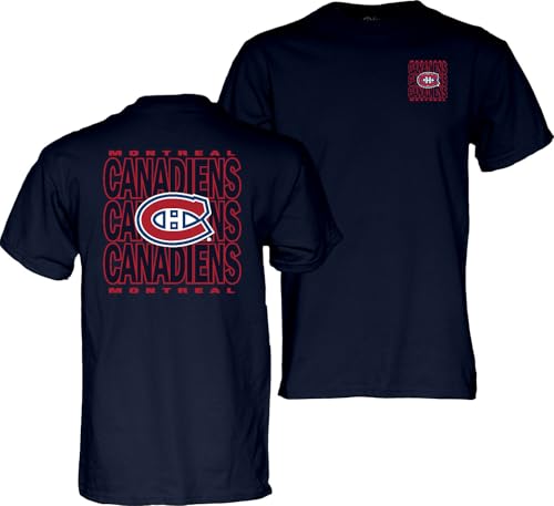 Blue 84 Standard NHL Officially Licensed T-Shirt Front/Back Curl Team Color