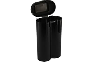 Birdz 2 Battery Holder Storage Case for 18650 & CR123A Batteries, Black (1 Pack)
