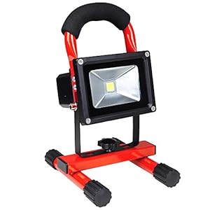 10W Portable Cordless Work Light Rechargeable LED Flood Spot Camping Hiking Lamp Red