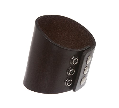 3 inches wide oil tanned leather wristband cuff bracelet color: d…