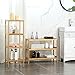 SONGMICS 3-Tier Bamboo Shoe Rack Bench, Shoe Organizer, Utility Storage Shelf Rack, Storage Shelf, 3-Shelf Shelving Unit, for Entryway Hallway Bathroom Living Room and Corridor, Natural UBCB03NL