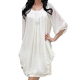 Eshine Women Backless Lace Crochet Chiffon Summer Beach Mini Dress