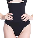 Women's High Waist Thong Postpartum Underwear C-Section Recovery Briefs Panties, Black, XL/2XL (Fit Waist 30.7