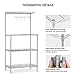 LANGRIA 3 Tier Baker’s Rack, Microwave Stand Kitchen Oven Rack with Wire Mesh Shelves 4-Side Hooks, 165lbs Weight Capacity, Silver Finish