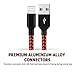 Lightning Cable,Akaho iPhone Charger 4Pack 3FT 6FT 6FT 10FT Extra Long Nylon Braided Cord to USB Charging Cable for iPhone 7/7 Plus/6/6 Plus/6S/6S Plus,SE/5S/5,iPad,iPod Nano 7 (BlackRed)