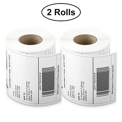 Methdic 4x6 Direct Thermal Shipping Labels for UPS USPS 250 Labels(2 Rolls)