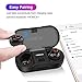 HOMCA True Wireless Earbuds, 5.0 Wireless Charging Earphones Waterproof Easy Pairing 18H Cycle Playtime 3D Stereo Sound Wireless Headphones with Microphone,Noise Canceling with Charging Case