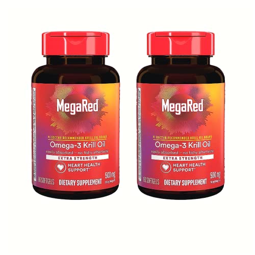 Megared Omega3 Fish Oil Supplement 500mg Extra Strength Softgels (80