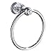 AUSWIND Silver Chrome Polished Crystal Towel Rings Brass Wall Mounted With False Clear Crystal Decorate Solid Brass Towel Holder Bathroom Accessories