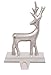 BirdRock Home Reindeer Stocking Holder | Holiday Greetings Mantle Fireplace Topper | Decorative Christmas Stocking Holder | Stainless Steel