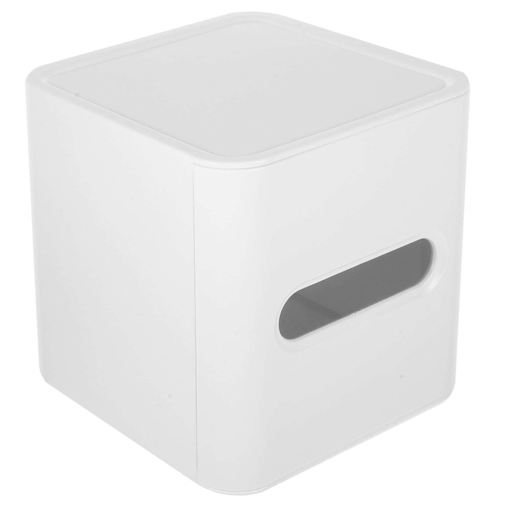 BRIGHTFUFU Paper Towel Holder Box Desktop Tissue Storage Box Tissue Organizer Cube Paper Towel Hanger Toilet Paper Rack Tissue Storage Cases Toilet Paper Case Paper Roll Office Napkin White