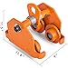 OrangeA 3 Ton Heavy Duty Manual Capacity Plain 6000LBS Push Track Roller Trolley Crane Lift Dual Wheels Garage Hoist for Straight Curved I Beam (Manual Trolley 3 Ton)