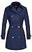wantdo Women's Waterproof Trench Coat Classic Lapel Outerwear Coat with Belt