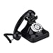 Richer-R Retro Phone,WX-3011 Vintage Retro Telephones One-line Operation with Multi Function Traditional Bell Ring,Plastic Home Telephone Retro Wire Landline Phone(Black)