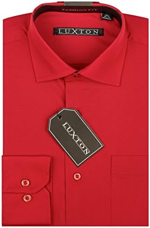 Luxton Men’s Regular Fit Long Sleeve Cotton Poly Dress Shirt – Available in More Colors