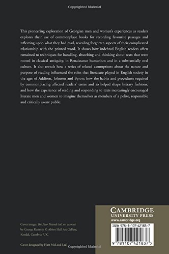 Commonplace Books and Reading in Georgian England