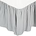 American Baby Company 100% Natural Cotton Percale Ruffled Crib Skirt, Gray, 52