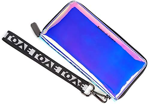 Women's Phone Wristlet Wallet Zip Around Clutch Large Travel Purse Credit Card Wallet with Wristlet Strap and Lanyard