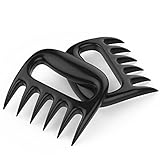 Meat Shredder Bear Claws Pulled Pork Puller BBQ Fork Barbecue Tool (Set Of 2 Black)