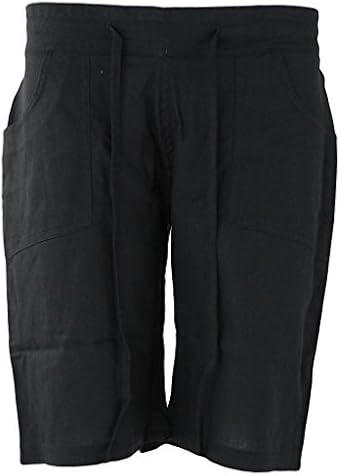 womens knee length shorts elasticated waist