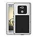 Simicoo Sony Xperia XZ2 Aluminum Alloy Metal Bumper Silicone Built-in Gorilla Glass Hybrid Military Shockproof Heavy Duty Armor Defender Tough Back Cover for Sony Xperia XZ2 (Sliver, XZ2)