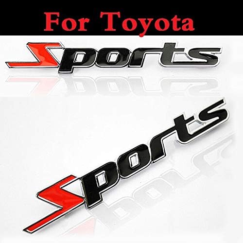 ChenghuaguoChenghuaguo Auto Sports Word Letter 3D Chrome Metal Car Styling Sticker for Toyota Avensis Aygo Belta Blade Brevis Caldina Cami Camry
