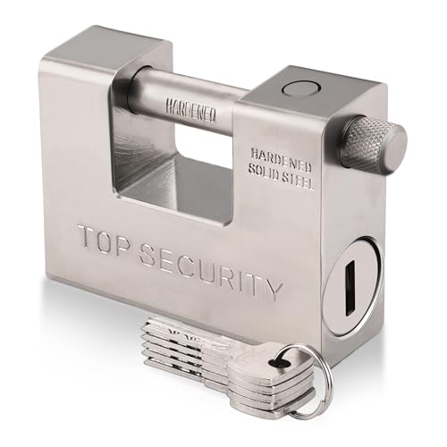 Nestling Heavy Duty Outdoor Padlock – Safety Key Padlock, Waterproof and Corrosion Resistant, 5 Keys, 1.1 kg, Suitable for Containers, Warehouses, Motorcycles, etc. (94 mm)