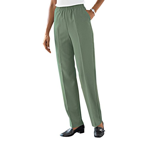 Petite Plus Size No-Iron Poplin Pants 