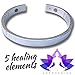 MAGNETIC BRACELET ♥ Arthritis Pain Relief ♥ Back Pain Joint Pain Muscle Pain ♥ Migraine Relief ♥ 5 ELEMENT Magnetic Therapy ♥ Negative Ions ♥ Stainless Steel ♥ Natural Healing