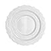 Posh Setting Elegant Collection White Plastic Disposable Dinnerware Set, Wedding Plastic Dishes For 40 Guests (40 10.25'' Dinner Plates and 40 7.25'' Salad Plates), Fancy Disposable Dinnerware