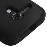 Moto G Case (1st Gen & 1st Gen with 4G LTE), Rock Me Wireless (TM) 3 items Bundle - Screen Protector, 24K Gold Plating Electromagnetic Waves Blocking Sticker and Triple Layers Protective Case for Motorola Moto G 1st Generation. (Teal Green / Pink)